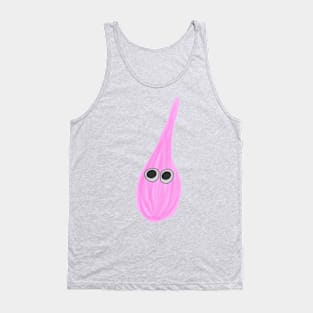 Pink hair fluff ball with eyes Tank Top